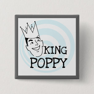 Badge Carré 5 Cm T-shirts et cadeaux King Poppy