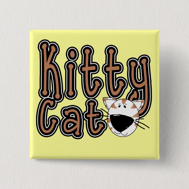 Badge Carré 5 Cm T-shirts et cadeaux mignons de chat de Kitty (Devant)