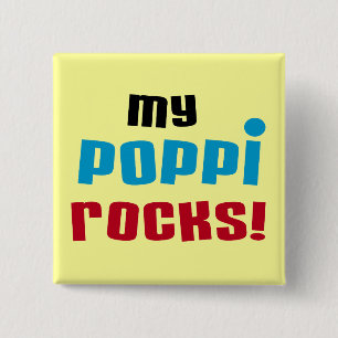 Badge Carré 5 Cm T-shirts et cadeaux My Poppi Rocks