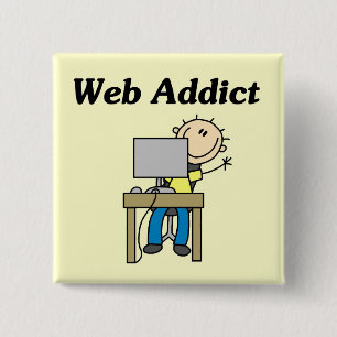 Badge Carré 5 Cm T-shirts et cadeaux pour accros du Web