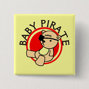 Badge Carré 5 Cm T-shirts et cadeaux pour bébé pirate