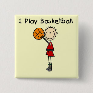 Badge Carré 5 Cm T-shirts et cadeaux pour garçon qui joue au basket