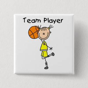 Badge Carré 5 Cm T-shirts et cadeaux pour l'équipe de basket-ball