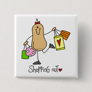 Badge Carré 5 Cm T-shirts et cadeaux Shopping Nut