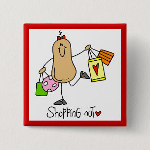 Badge Carré 5 Cm T-shirts et cadeaux Shopping Nut
