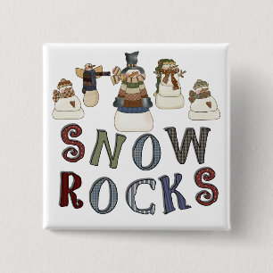 Badge Carré 5 Cm T-shirts et cadeaux Snow Rocks