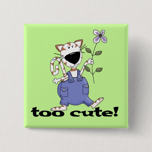 Badge Carré 5 Cm T-shirts et cadeaux trop mignons de chat de Kitty (Devant)