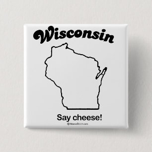 Badge Carré 5 Cm T-shirts et Gea de DEVISE d'ÉTAT du WISCONSIN le