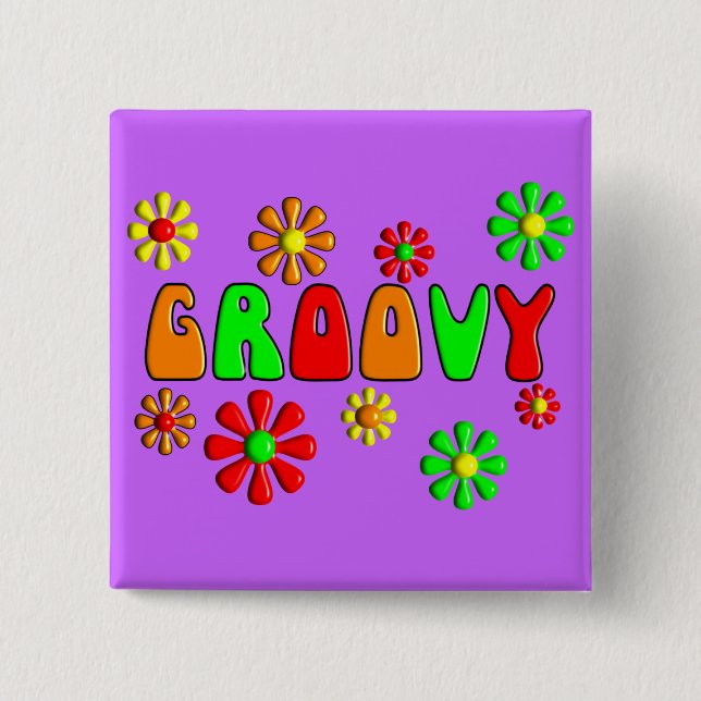 Badge Carré 5 Cm T-shirts super et cadeaux des années 70 (Devant)