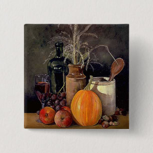 Badge Carré 5 Cm Table de fête d'automne