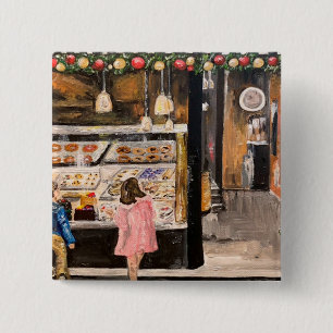 Badge Carré 5 Cm Tableau "Kolache à Noël" de Therese Kramer