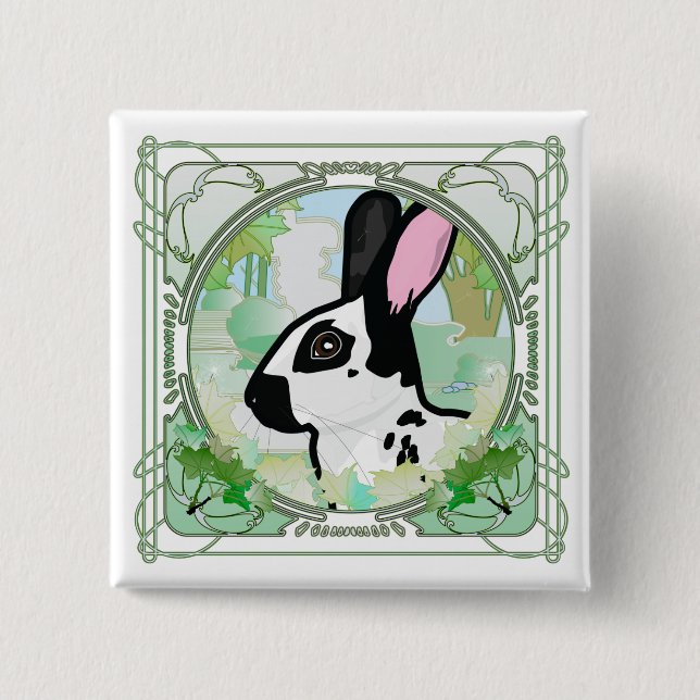 BADGE CARRÉ 5 CM TACHES ANGLAISES ! (Devant)