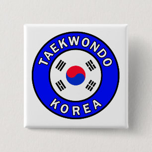 Badge Carré 5 Cm Taekwondo