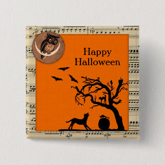 Badge Carré 5 Cm Talent orienté vintage de bouton de Halloween