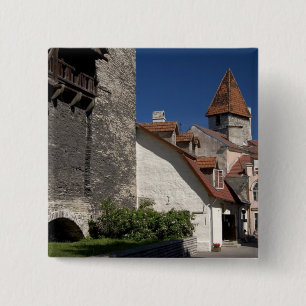 Badge Carré 5 Cm Tallin, Estonie. Tallin est en quelque sorte une