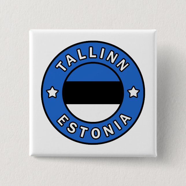 Badge Carré 5 Cm Tallinn Estonie (Devant)