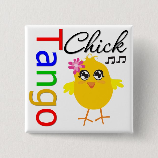 Badge Carré 5 Cm Tango Chick (Devant)