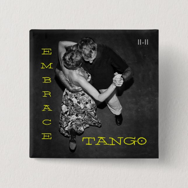 Badge Carré 5 Cm Tango d'étreinte (Devant)