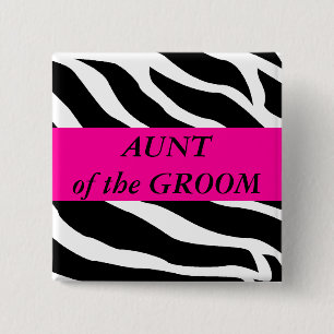 Badge Carré 5 Cm Tante Of The Groom