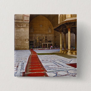 Badge Carré 5 Cm Tapis de prières menant à la mosquée islamique, au