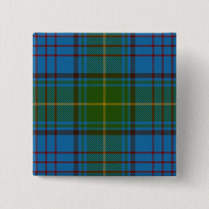 Badge Carré 5 Cm Tartan d'Irlandais du comté du Donegal