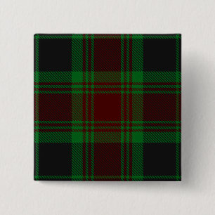 Badge Carré 5 Cm Tartan irlandais du comté de Carlow