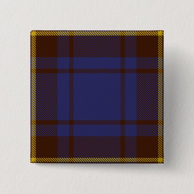 Badge Carré 5 Cm Tartan irlandais du comté de Sligo (Devant)