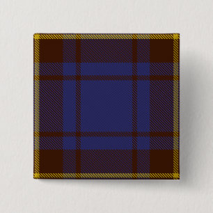 Badge Carré 5 Cm Tartan irlandais du comté de Sligo