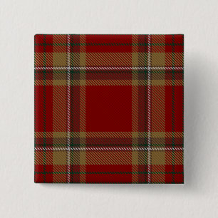 Badge Carré 5 Cm Tartan irlandais du comté de Tyrone