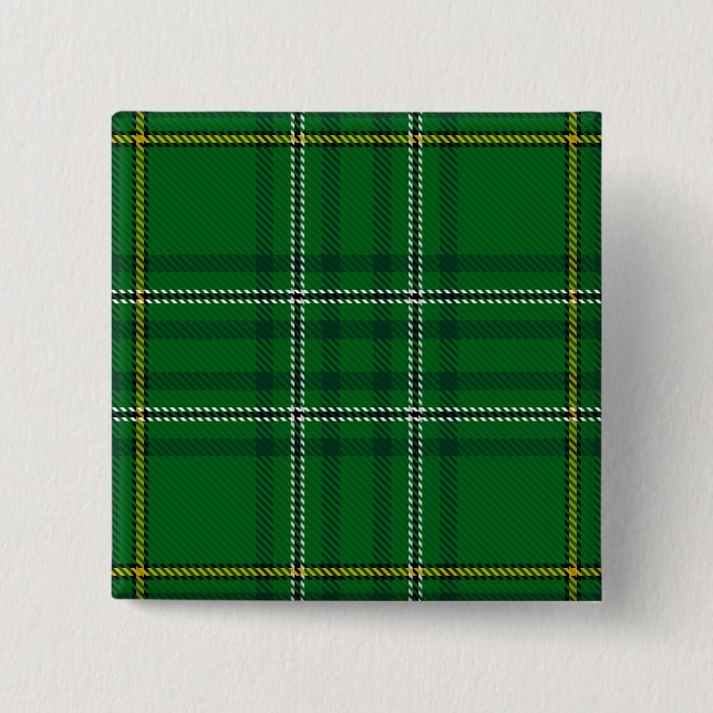 Badge Carré 5 Cm Tartan irlandais du comté de Wexford (Devant)
