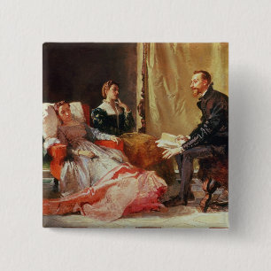 Badge Carré 5 Cm Tasso et Elenora D'Este