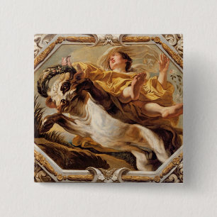 Badge Carré 5 Cm Taureau, des signes du zodiaque