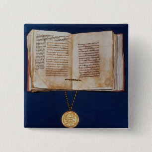 Badge Carré 5 Cm Taureau d'or de Charles IV