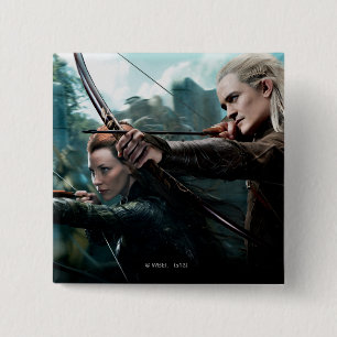 Badge Carré 5 Cm TAURIEL™ et LEGOLAS GREENLEAF™