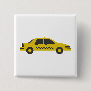 Badge Carré 5 Cm Taxi