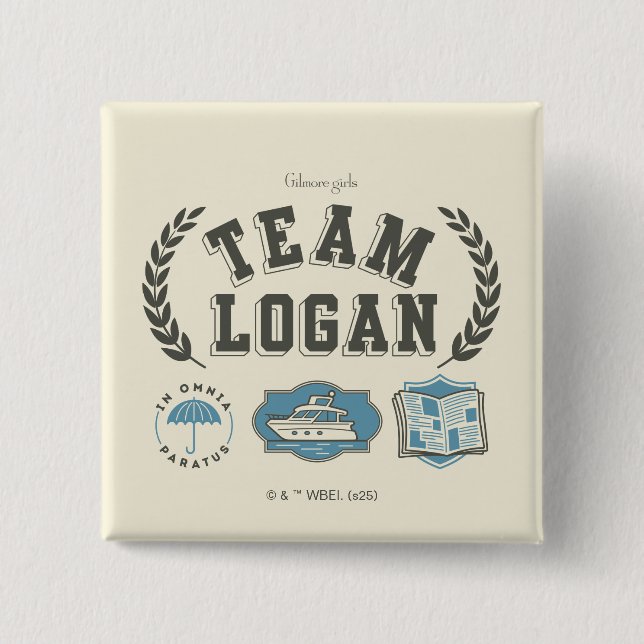 Badge Carré 5 Cm Team Logan Gilmore Girls Design (Devant)