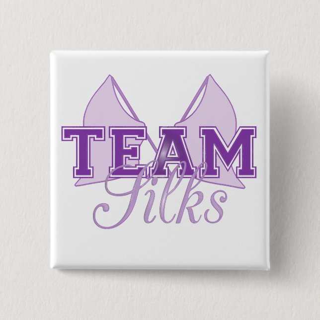 Badge Carré 5 Cm Team Silks Purple (Devant)