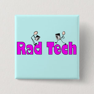 Badge Carré 5 Cm Technicien cadeaux de radiologie "de technologie