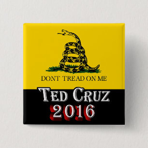 Badge Carré 5 Cm Ted Cruz 2016 - ne marchez pas sur moi