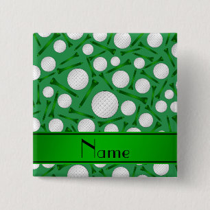 Badge Carré 5 Cm Tee - shirt vert nommé personnalisé de boules de