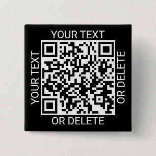 Badge Carré 5 Cm Téléchargez votre code QR Site Web moderne ou scan