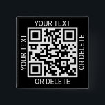Badge Carré 5 Cm Téléchargez votre QR Code Moderne site Web ou numé<br><div class="desc">Partagez tout site Web ou application de paiement avec un bouton de carré de code QR scannable personnalisé. Tout le libellé de ce modèle est simple à personnaliser ou à supprimer, et l'image peut être remplacée par votre code QR, logo ou photo. Les couleurs et les styles de police sont...</div>