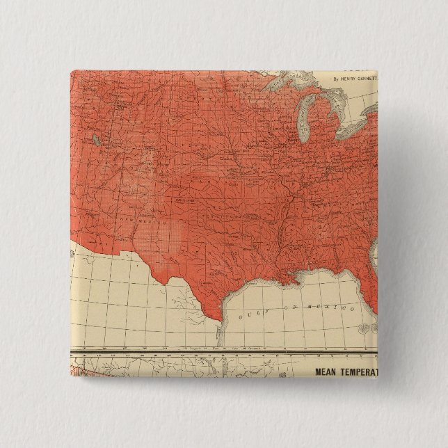 Badge Carré 5 Cm Température moyenne (Devant)