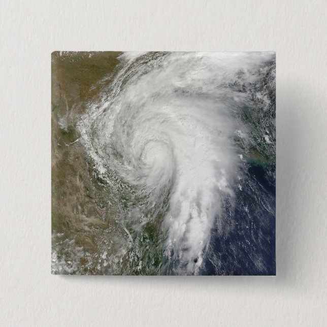 Badge Carré 5 Cm Tempête tropicale Hermine sur le Texas (Devant)