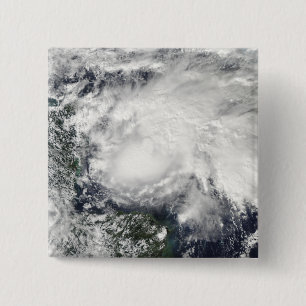Badge Carré 5 Cm Tempête tropicale Ida dans la mer des Caraïbes