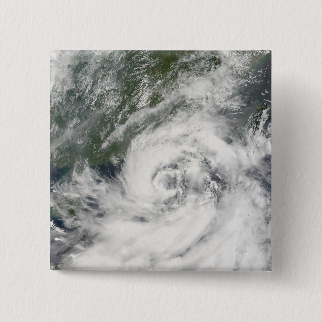 Badge Carré 5 Cm Tempête tropicale Kammuri (Devant)