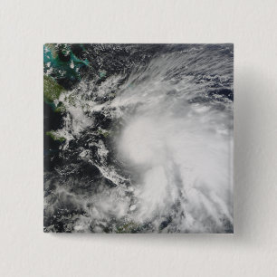 Badge Carré 5 Cm Tempête tropicale Noel au-dessus du Haïti