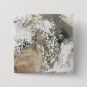 Badge Carré 5 Cm Tempêtes de poussière au-dessus du Moyen-Orient