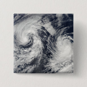 Badge Carré 5 Cm Tempêtes tropicales Boris et Cristina