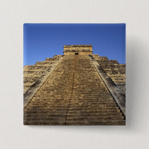 Badge Carré 5 Cm Temple de Kukulcan ou château de Castillo) en 2